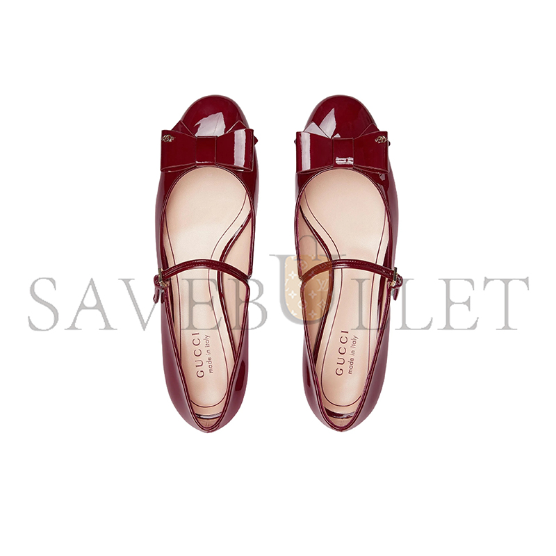 GUCCI DOUBLE G BOW MARY JANE SHOES 835748